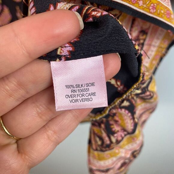 CALYPSO ST BARTH PAISLEY Printed 100% SILK MINI DRESS XS - Picture 10 of 12